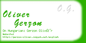 oliver gerzon business card